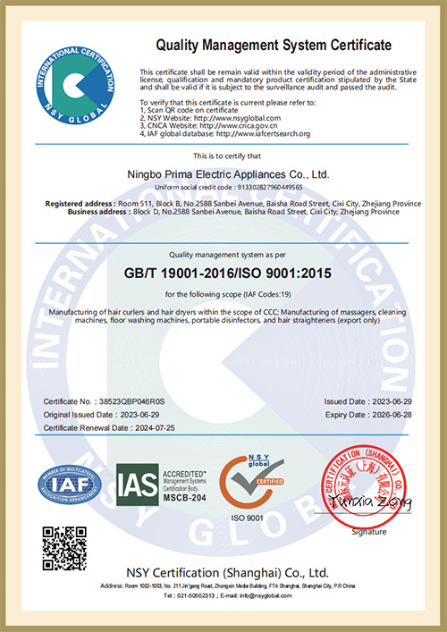 Certyfikaty ISO9001 Certyfikaty ISO9001